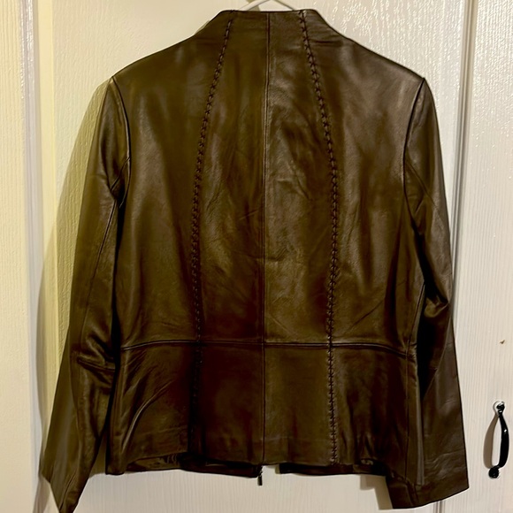 NWOT Bronze soft leather jacket - Coldwater Creek - Size Small - Picture 8 of 13